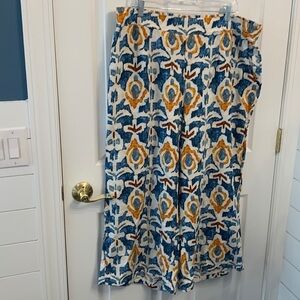 Christian Siriano NWT Wide Leg Linen Blend Pull-on pants w/ pockets plus size 2X